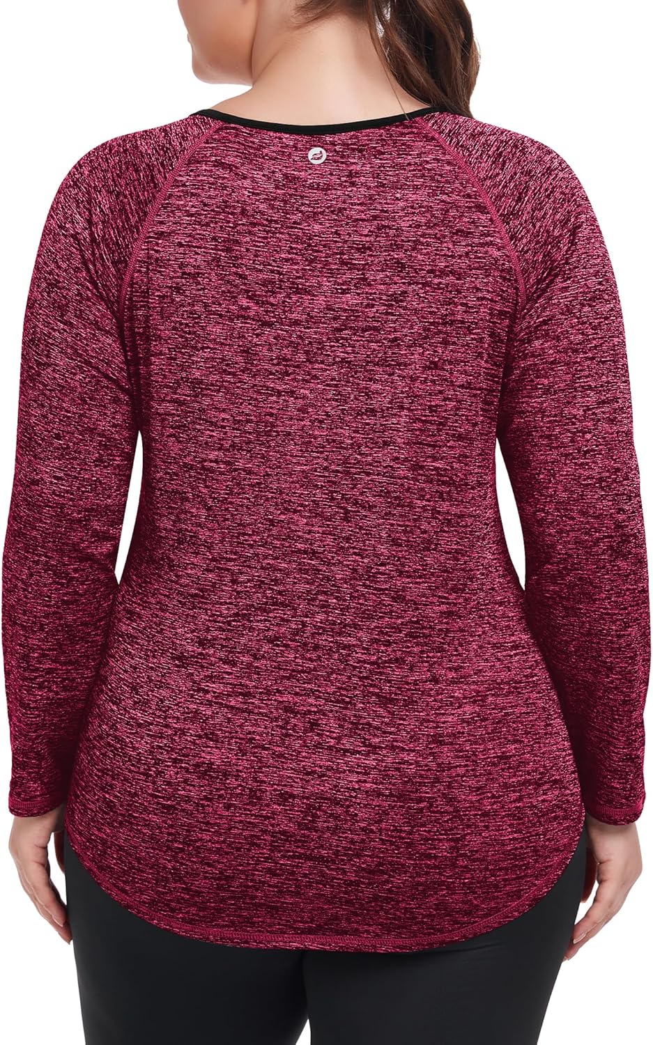 FOREYOND Plus Size Workout Tops for Women Long Sleeve Shirts Athletic Active Yoga Gym Clothes Loose Fit - Image 6