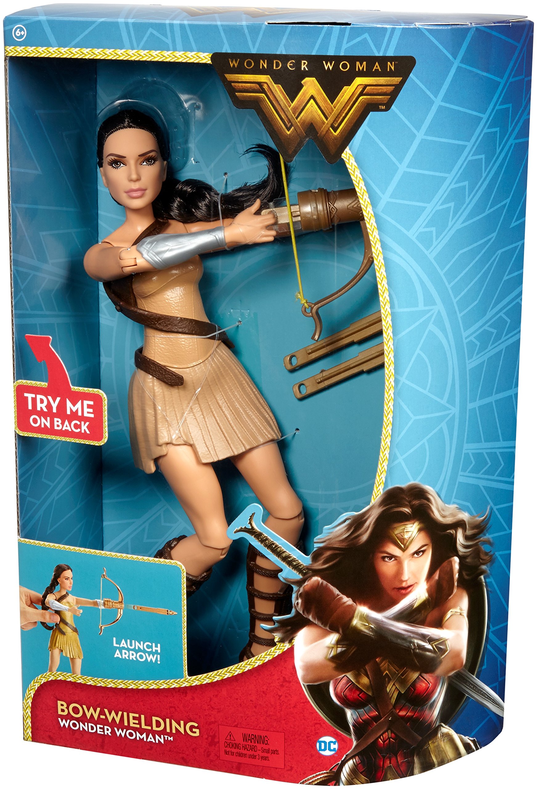 Mattel 900 FDF38 DC Comics Wonder Woman Deluxe Puppe mit Pfeil und Bogen