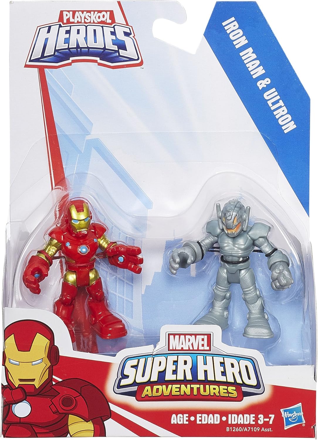 Playskool Heroes Marvel Super Hero Adventures Iron Man and Ultron Figures