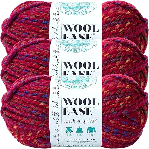Vista 454 de Lion Brand Yarn Wool-Ease Thick & Quick Yarn - 318.2 ft, Graphite Grafito