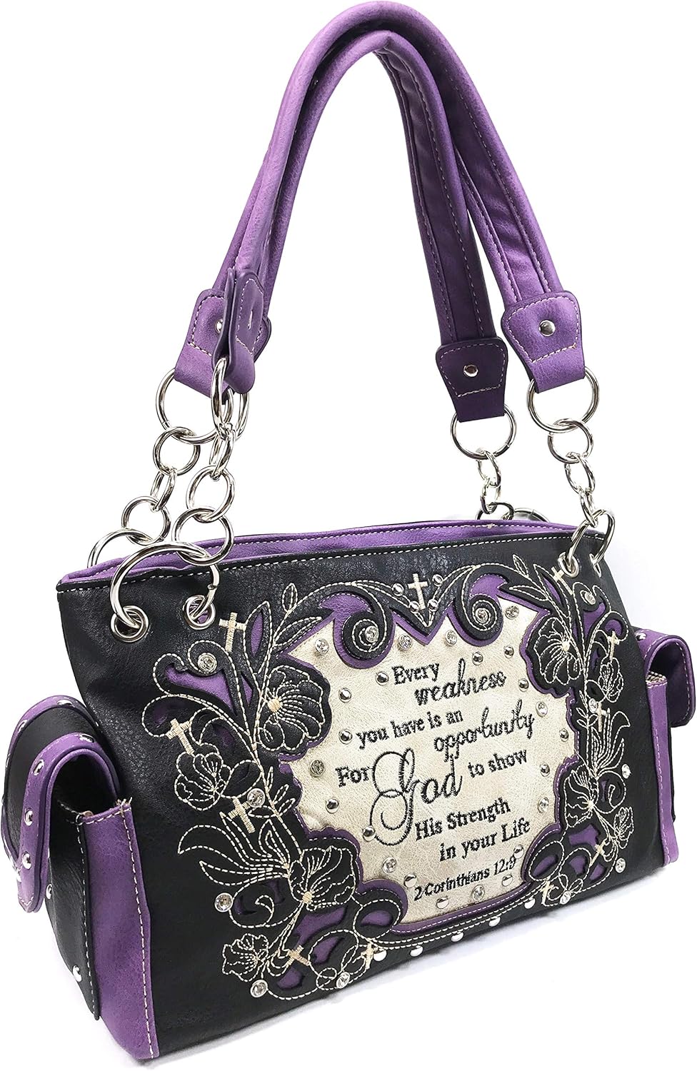 Zelris Bible Verse Corinthians 12:9 God Women Conceal Carry Handbag Wallet Set | Corinthians 12:9, Bible Verse, God, Conceal Carry