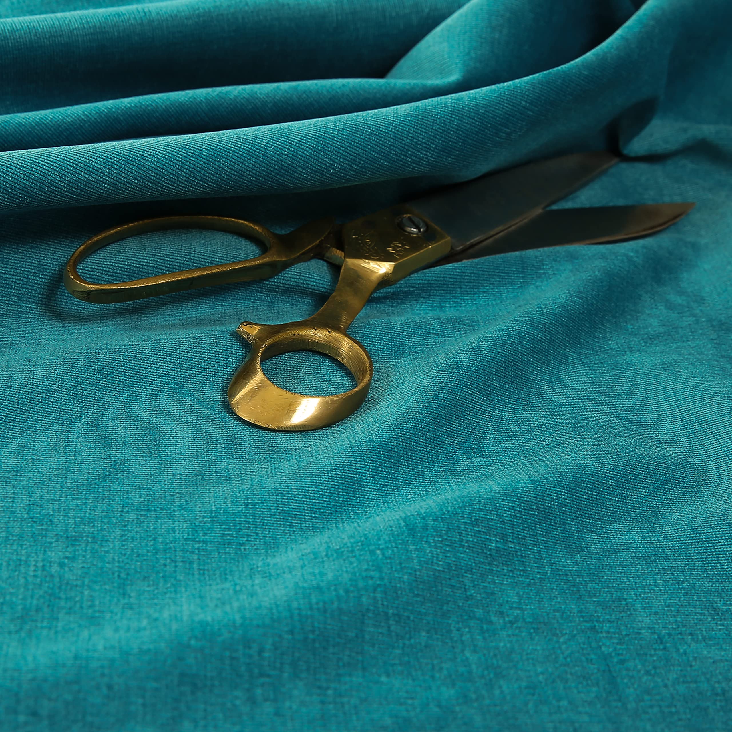 Redbrick Mill Fabrics Flame Retardant Elasticated Distressed Chenille Hard Wearing Upholstery Fabric by The Metre for Curtains and Cushions, Teal (Per Metre) โ image 1