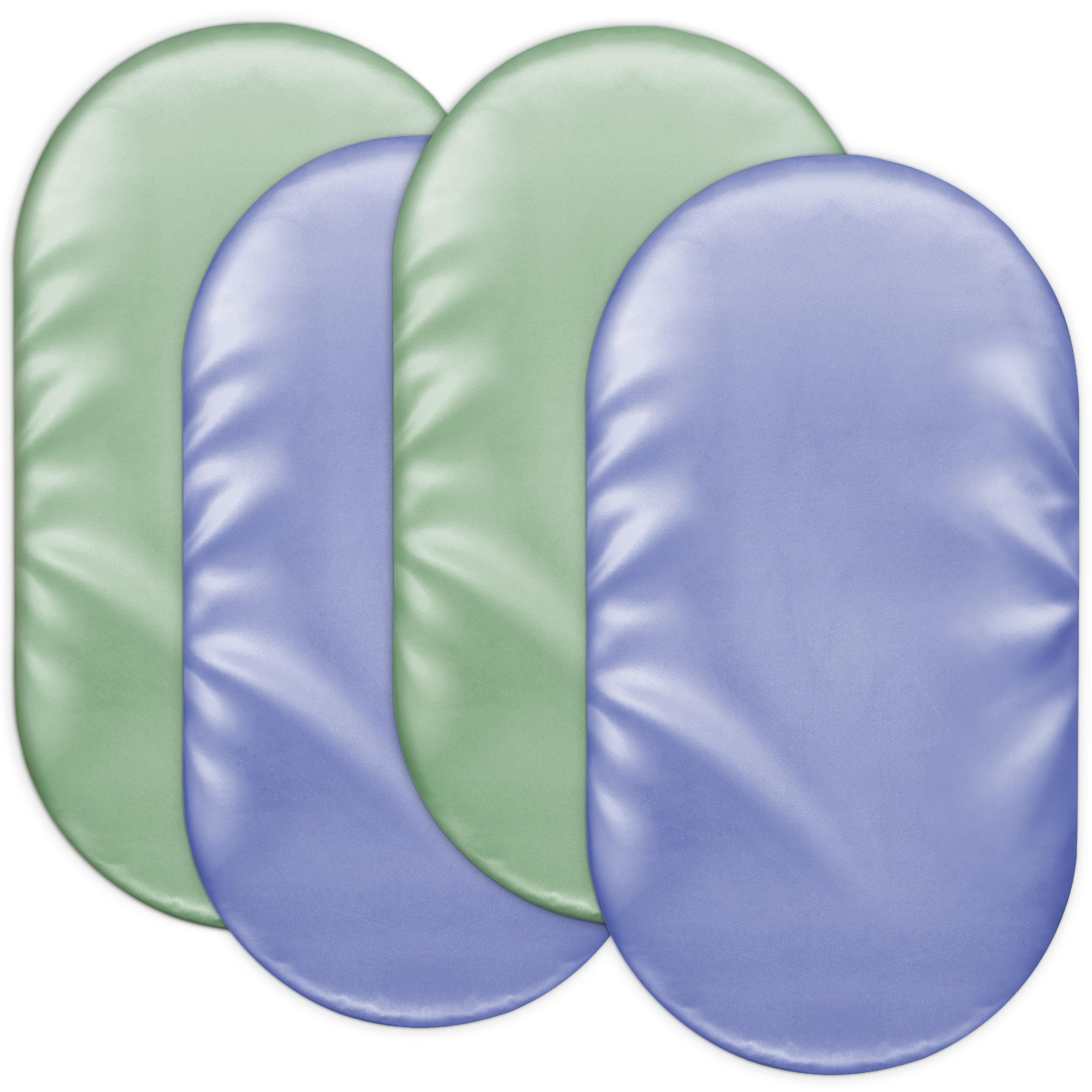 Baby Bassinet Sheets for Baby Boy Girls,4-Pack Fitted Bassinet Sheets Set Compatible with Halo Bassinest Swivel Sleeper,Baby Delight,Angelbliss,32"X16"(Blue &amp; Green)