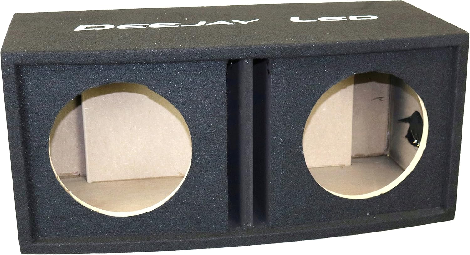 DEEJAYLED Double 10-in Center Port Vented Round Empty Car Bass Speaker Box - 2X10ROUNDVENTED