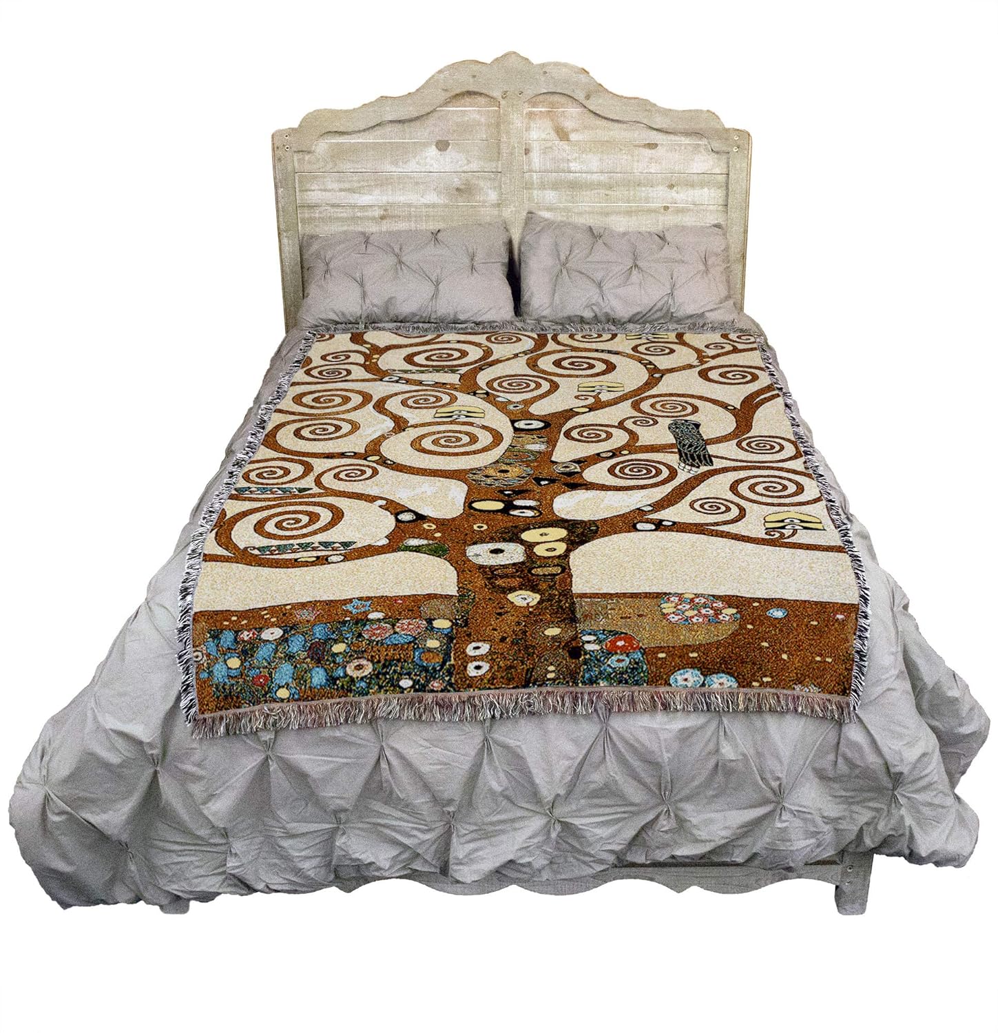 Pure Country Weavers Stoclet Frieze Blanket by Tree of Life - Gustav Klimt - Fine Art Gift Tapestry Throw Woven from Cotton - Made in The USA (72x54) - Image 2