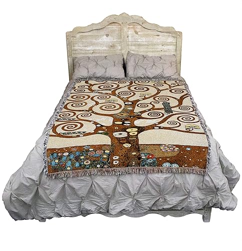 Miniatura 2 de Pure Country Weavers Manta Stoclet Frieze por Tree of Life - Gustav Klimt - Tapiz de regalo de bellas artes tejidas de algodón, fabricado en los