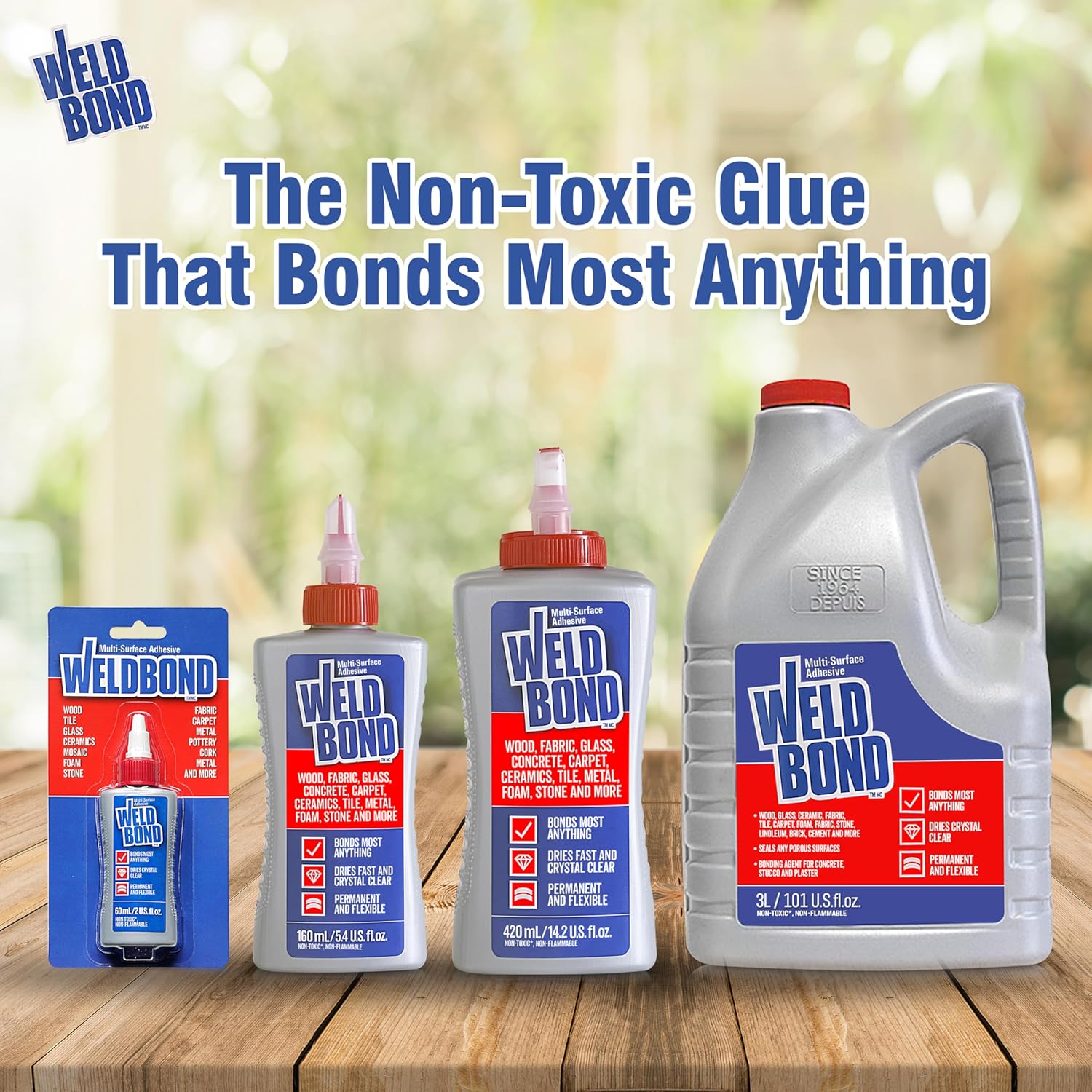 Weldbond Multi-Surface Strong Glue – Fast Drying Glue for Wood, Tile, Ceramic, Pottery, Glass & More – Heavy Duty Adhesive for Mosaic, Crafts, Wood Working & Repairs – 5.4oz (160ml), 1 Pack