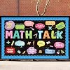 Fancy Land Math Talk Bulletin Board Set for Classroom Decorations Educational Math Interactive Discourse Cutouts for Elementary Middle School Chalkboard Home Office Wall Door Decor 50Pcs