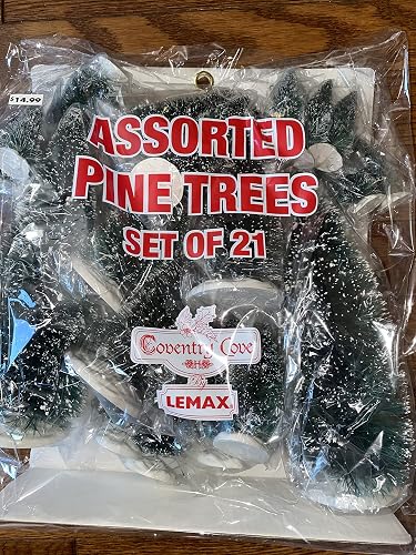 COVENTRY COVE Assorted Pine Trees Set of 21