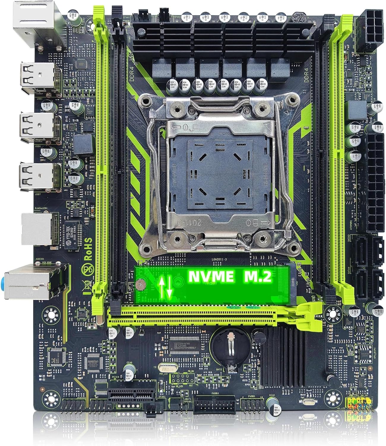 ZSUS X99-8D4 Motherboard with NVMe M.2 Slot