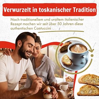 Belli Cantuccini Pack of 5 All Mandorle (5 x 250 g) Almond Pastries from Italy Biscuit with Almonds Total 1250 g Pastries