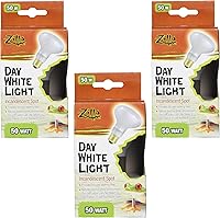 Vista 1 de Zilla Paquete de 3 lámparas de calor de terrario de reptiles, bombilla incandescente, punto blanco, 50 W
