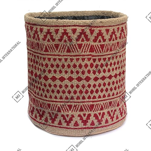 Miniatura 30 de Maceta de yute de ganchillo, cesta de almacenamiento interior de 12 x 12 pulgadas, cesta organizadora de baño y dormitorio, maceta decorativa