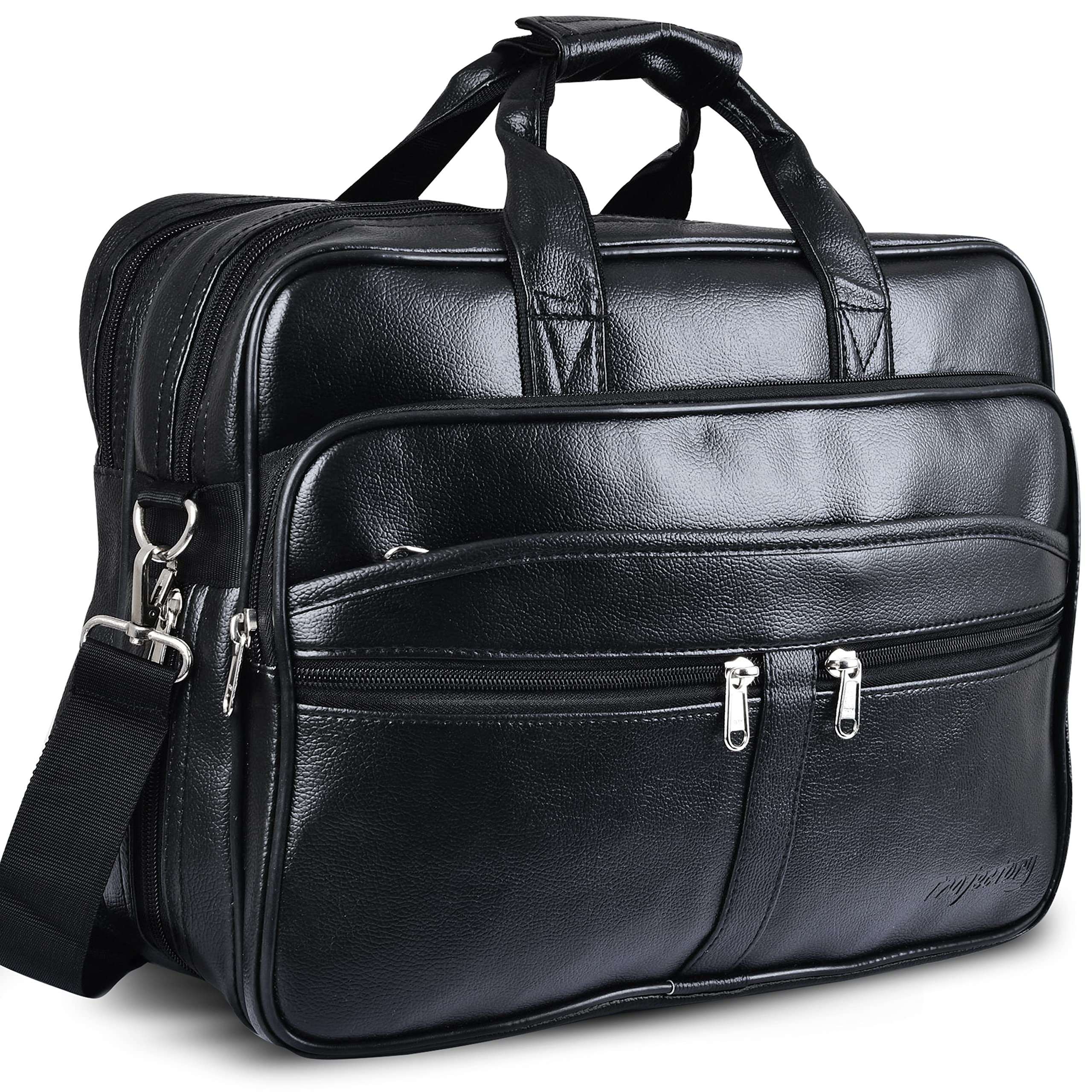 Buy TrajectoryPremium Vegan Leather 15.6 Inch Laptop Messenger Office