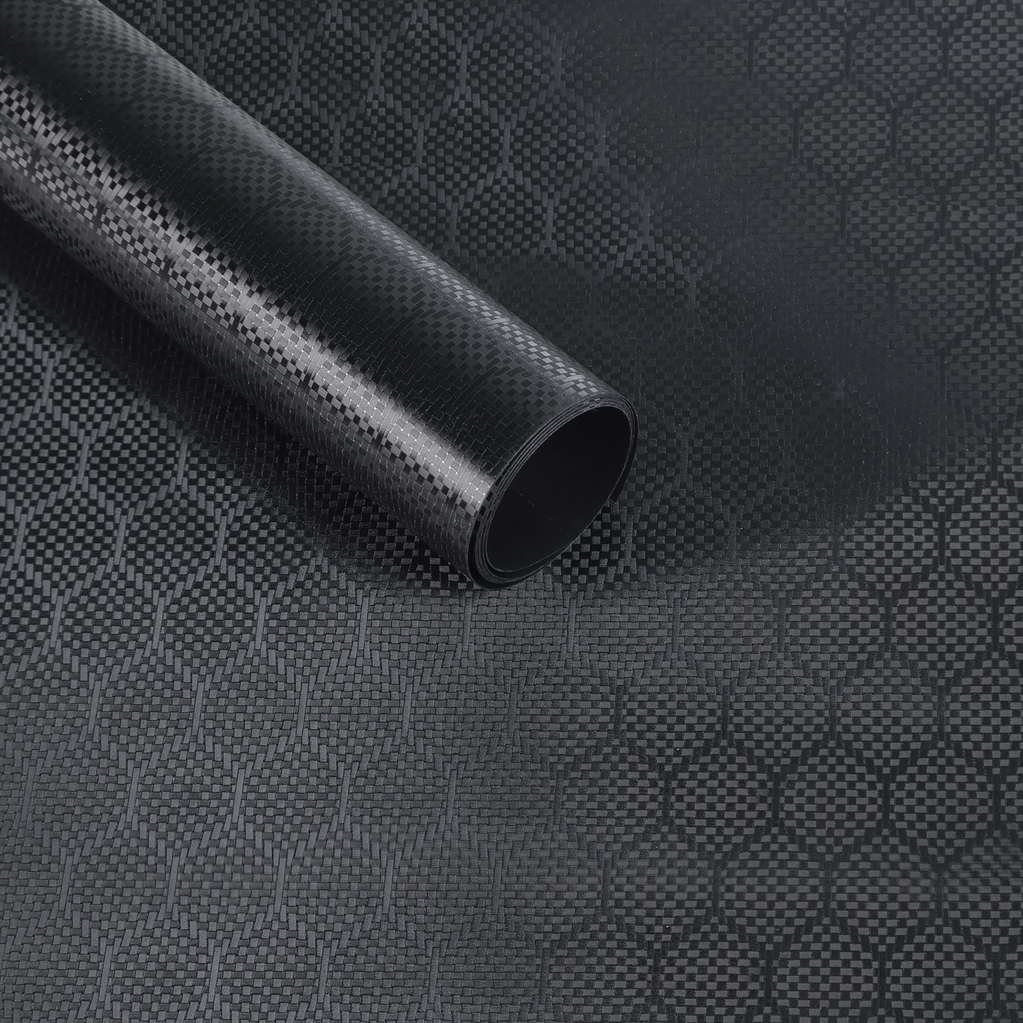 Lypumso Honeycomb Carbon Fiber Vinyl Wrap, Hex Pattern Vinyl Car Wrap with Air Release Technology, Self-Adhesive DIY Auto Exterior Interior Decor Film Sticker (Matte Black, 1ft x 10ft)