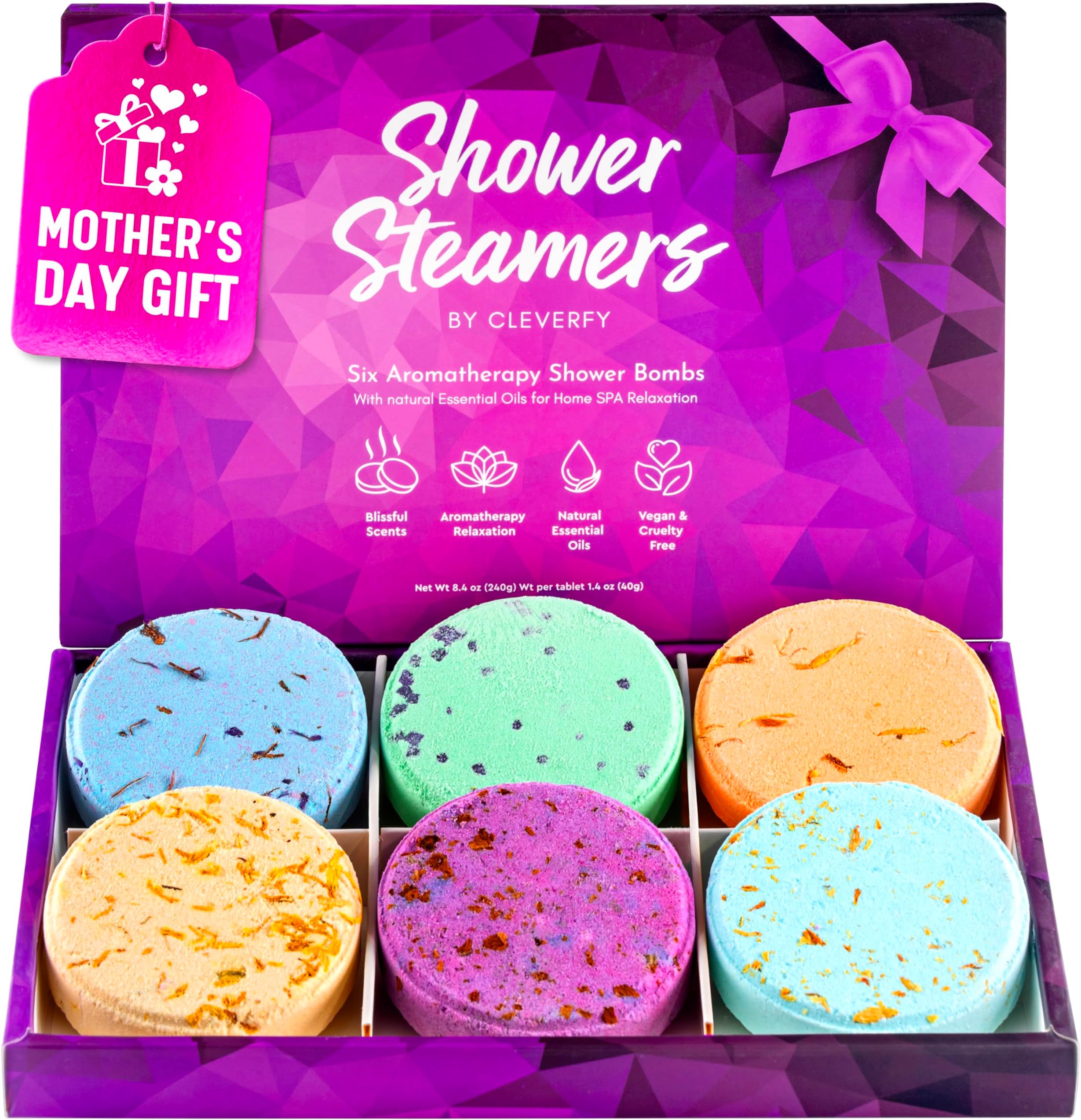 Shower Steamers Aromatherapy Set Mint, Eucalyptus, Lemon