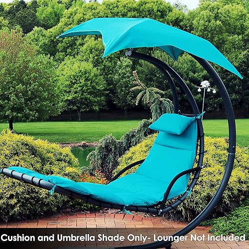 Miniatura 7 de Sunnydaze Cojín de repuesto para silla de salón colgante al aire libre y tela de paraguas - verde manzana