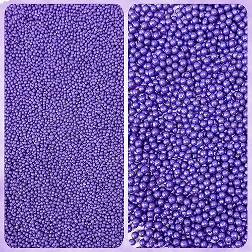 Miniatura 7 de Sprinkles - Gránulos de Confect para decoración de pasteles y cupcakes, paquete surtido de 5 fascinantes gránulos morados para Halloween, mezcla de