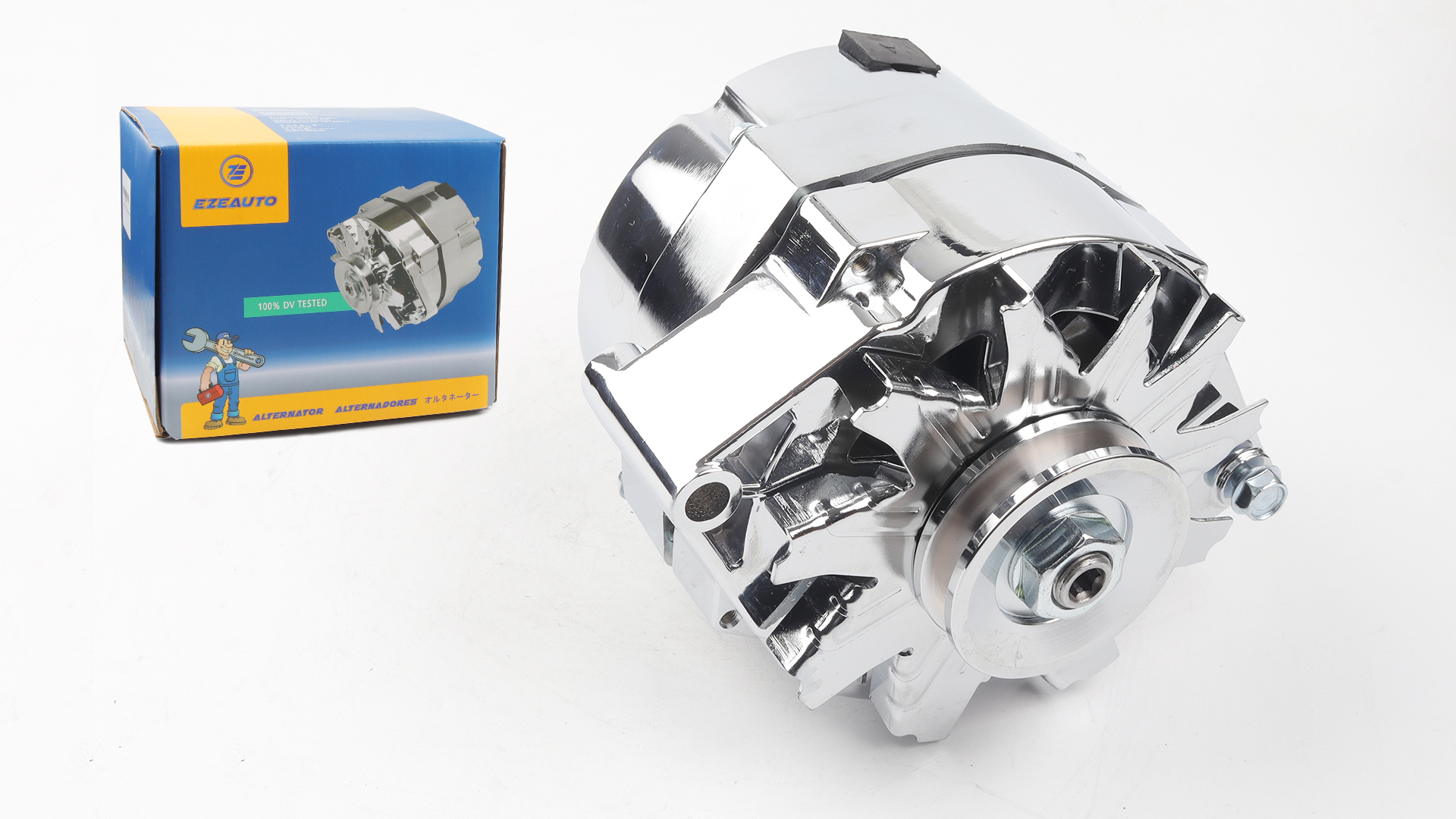 オルタネーター 140A GM シボレー  1ワイヤー SBC 350 Amazon.com: GM 1 Wire Alternator 140 Amp Chrome : Automotive