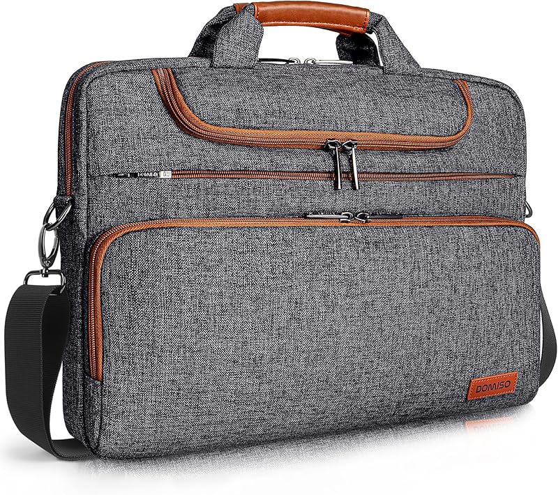 DOMISO Sacoche Ordinateur 17 Pouces Résistant à l'Eau Pochette PC Portable Gamer Sac Bandoulière Hom