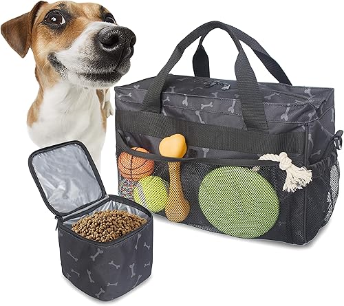 MYDAYS Bolsa de viaje para perros, equipaje para mascotas, maleta de fin de semana con cuenco plegable, equipaje para mascotas, maleta de fin de