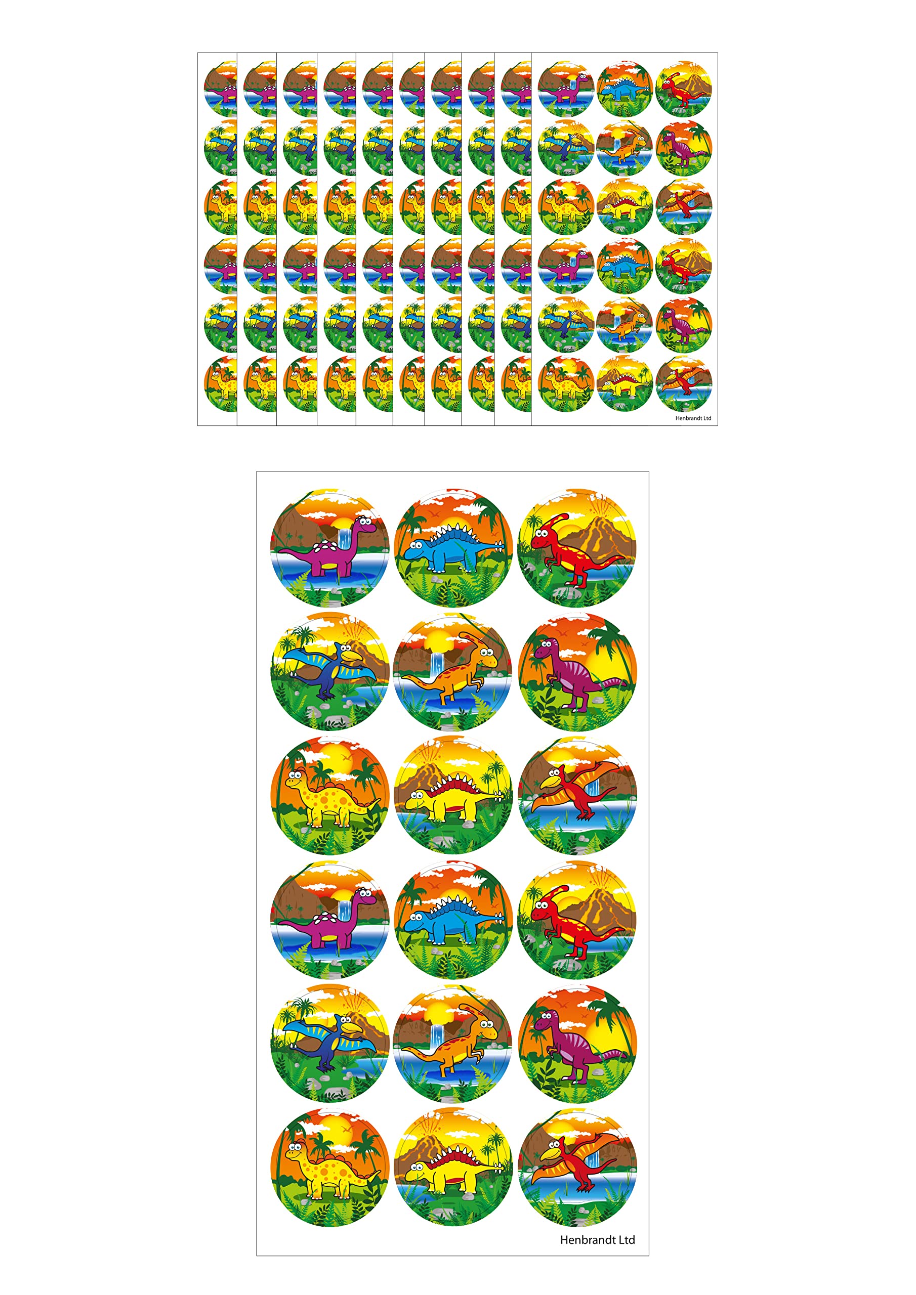 Henbrandt Large Dinosaur Stickers