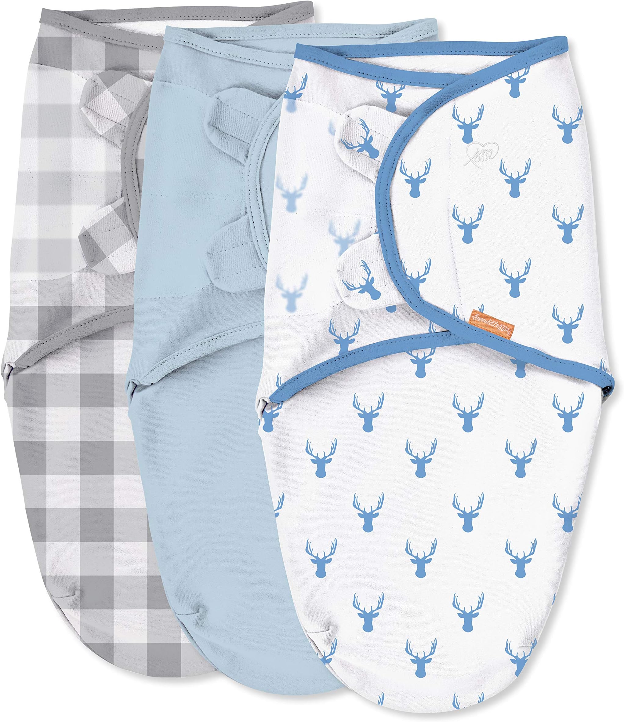 SwaddleMe 3 Piece Swaddle, Oh Deer, Small (0-3 Months)