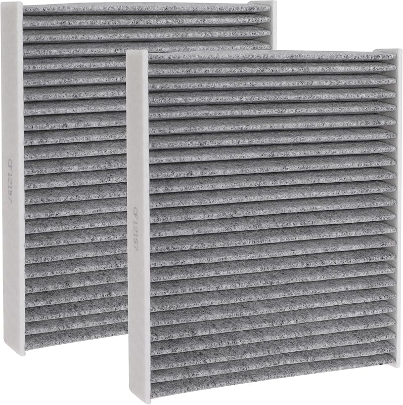 Filtro de ar-condicionado automotivo CF12157 NuFlySic com carvão ativado para Toyota, Lexus, Subaru e Mazda – 2 unidades