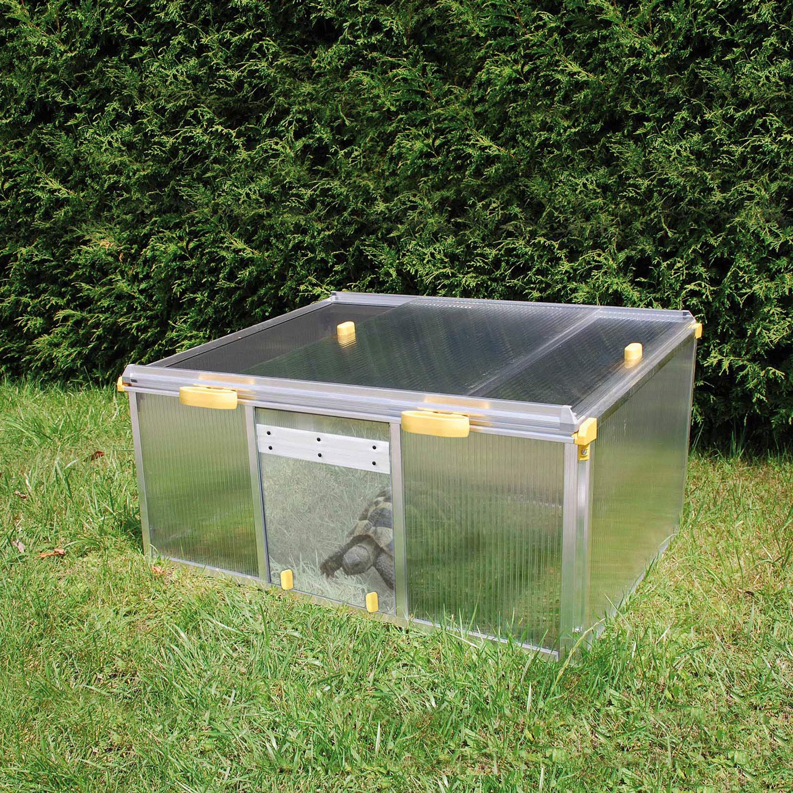 Juwel Kleintierhaus Schildkrötenhaus Paula Schutzhaus Wärmeisolierung Belüftung Vogelschutz 100x75x50 cm