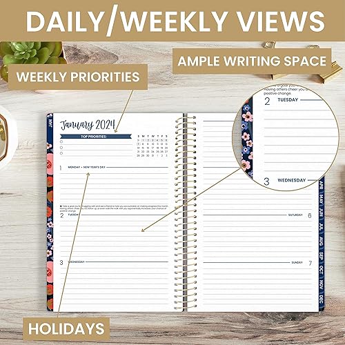 Miniatura 2 de bloom daily planners Agenda calendario del año 2024 (enero de 2024 a diciembre de 2024)  5.5 x 8.25 pulgadas  Agenda semanalmensual organizador