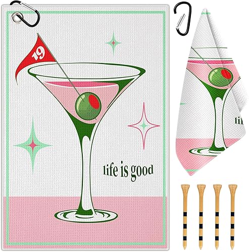 Toalla de golf con clip para bolsas de palos de golf para hombres, mujeres, accesorios de golfistas, regalos, negro, I Like Big Putts I Cannot Lie