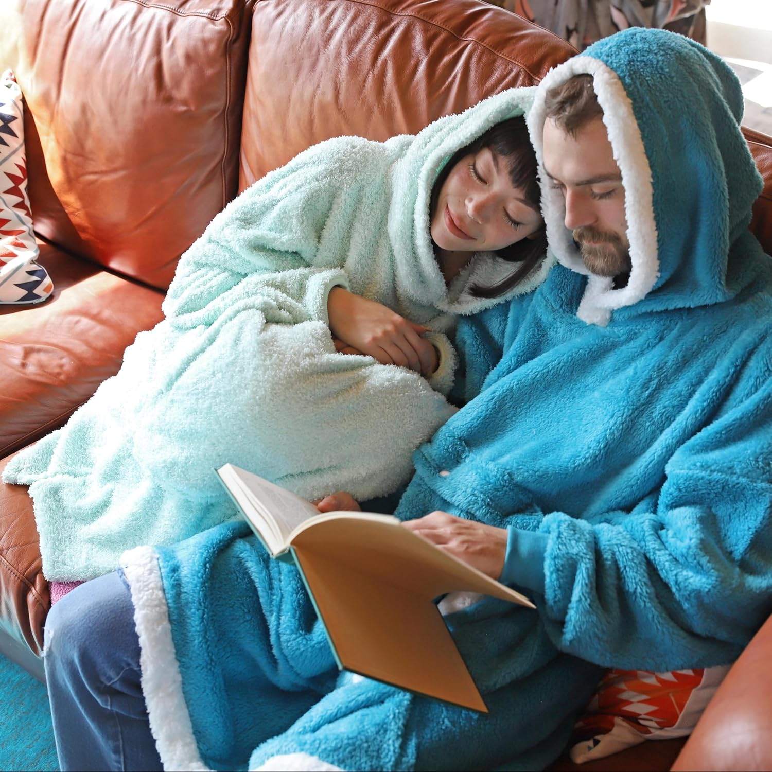 Catalonia Oversized Blanket Hoodie Sweatshirt, Wearable Lounging Fleece Pullover, Gift for Adults Women Men Kids Wife - Image 6