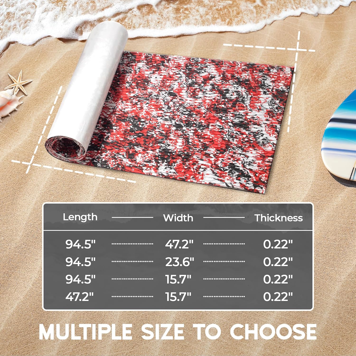 FOCEAN Boat Flooring - EVA Foam Sea Boat Decking Camo Diamond Marine Deck Mats for Bass Boats Pontoon Boats Jon Boats RV Yacht Kayak Floor