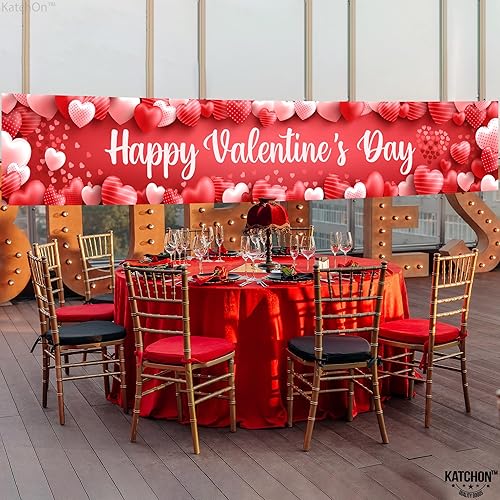 Miniatura 5 de KatchOn, Cartel de feliz día de San Valentín  XL, 120 x 20 pulgadas  Cartel de San Valentín para decoración del día de San Valentín al aire libre,