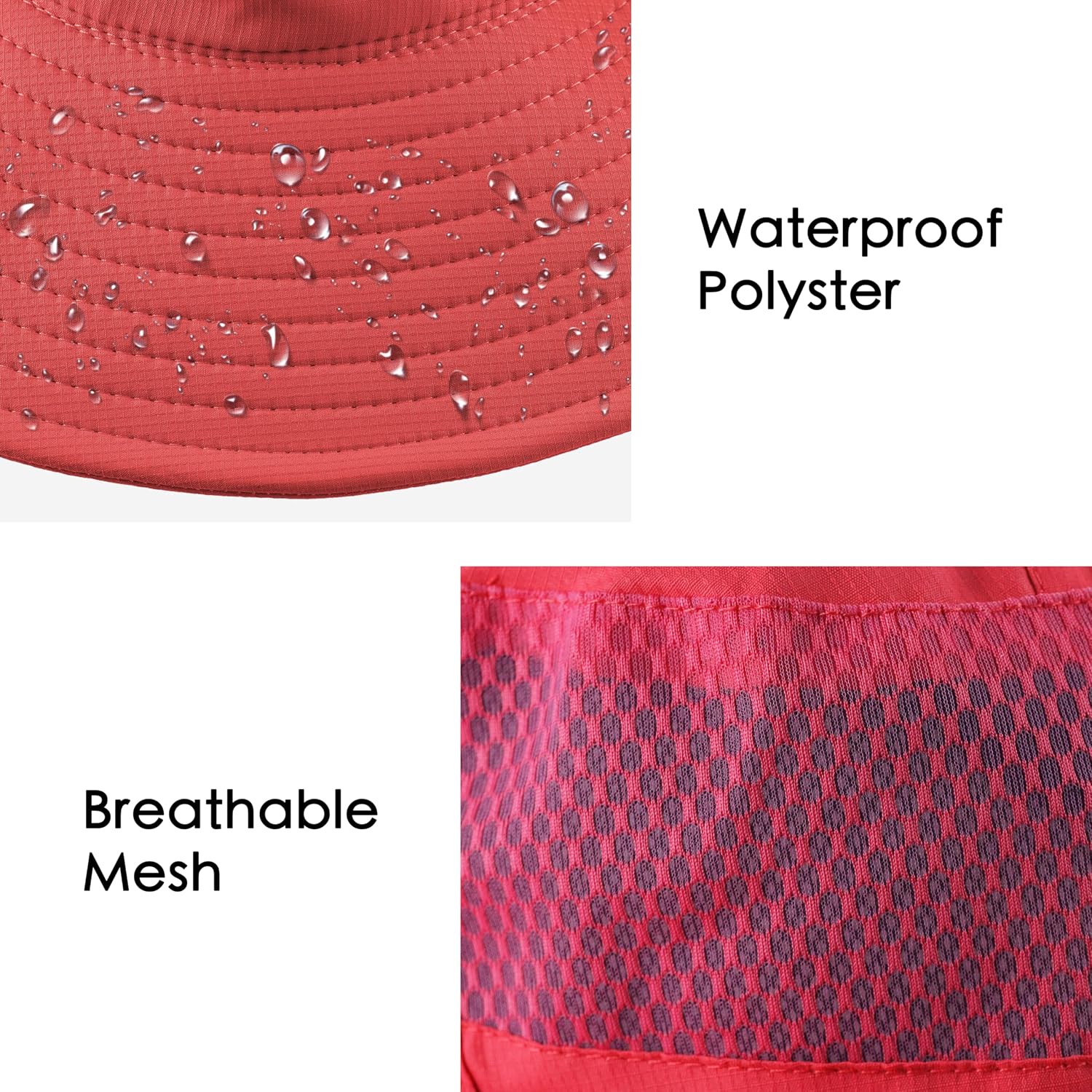 Muryobao Women Ponytail Sun Hat Summer UV Protection Cap Outdoor Foldable Mesh Wide Brim Bucket Hats for Beach Fishing Garden image 4