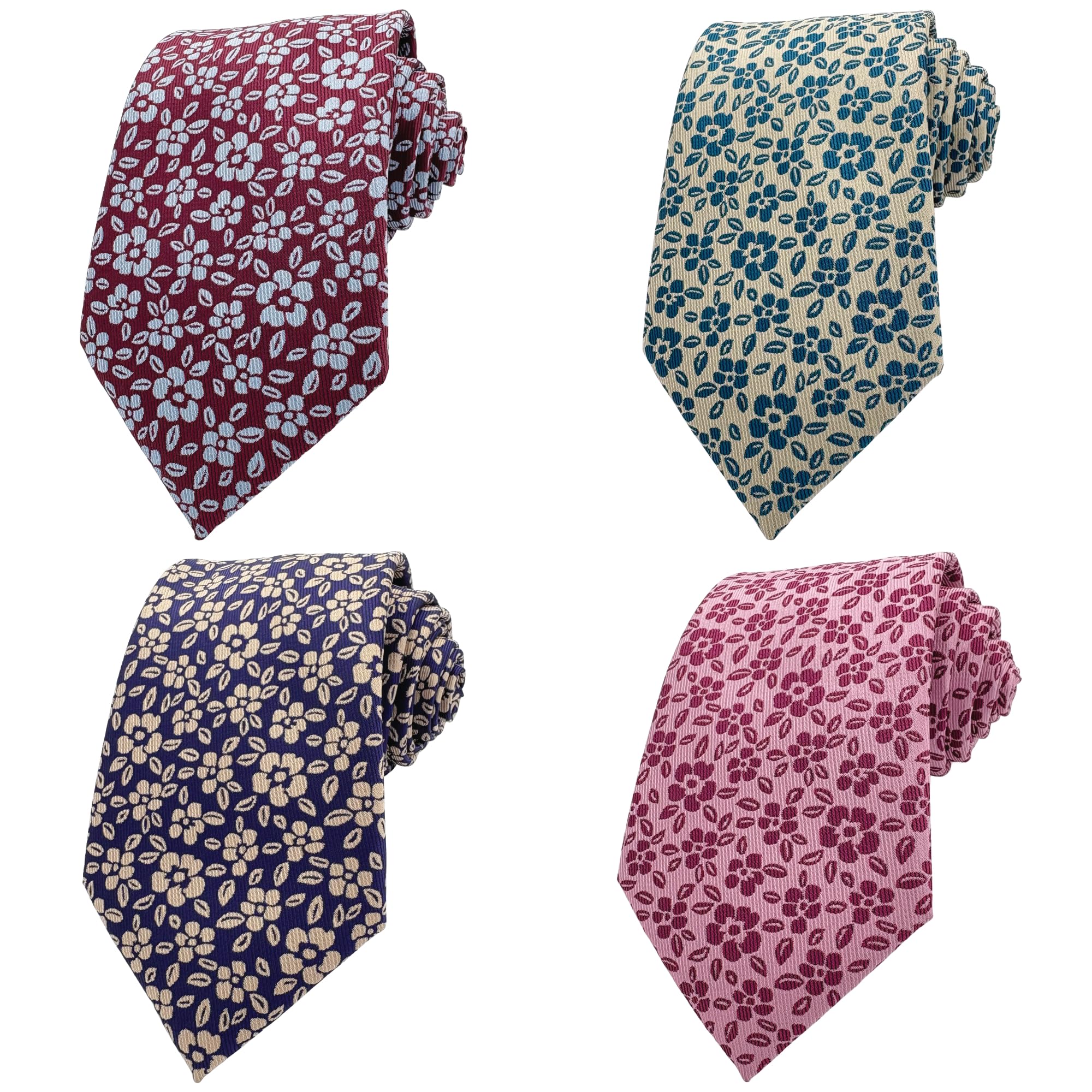 TEXTURE Ties for Men, 4-Pack Set of Mens Neckties