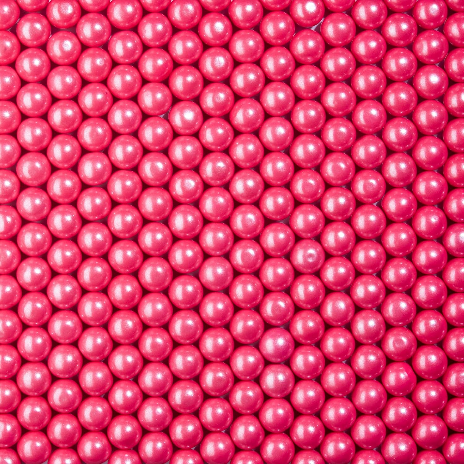 Candy Envy - Shimmer Pink 1 Inch Gumballs - 2lb Bag - 6 Bags with Approximately 113 Gumballs Per Bag - North American Made & Kosher Certified