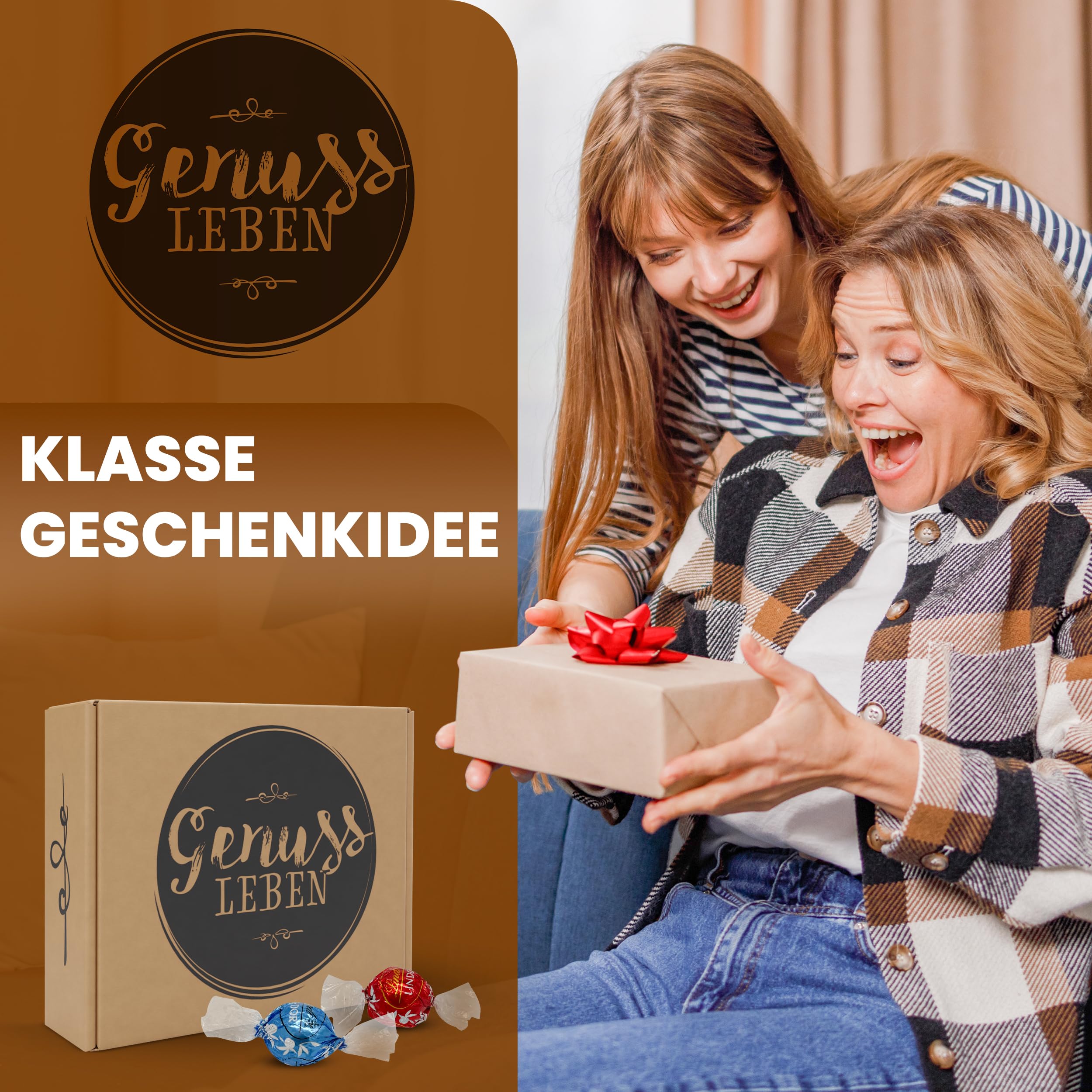Genusslebenbox mit 800g Kugeln im zufälligen Mix, Ideal als Geschenk für Valentinstag oder als Vorratsbox geeignet