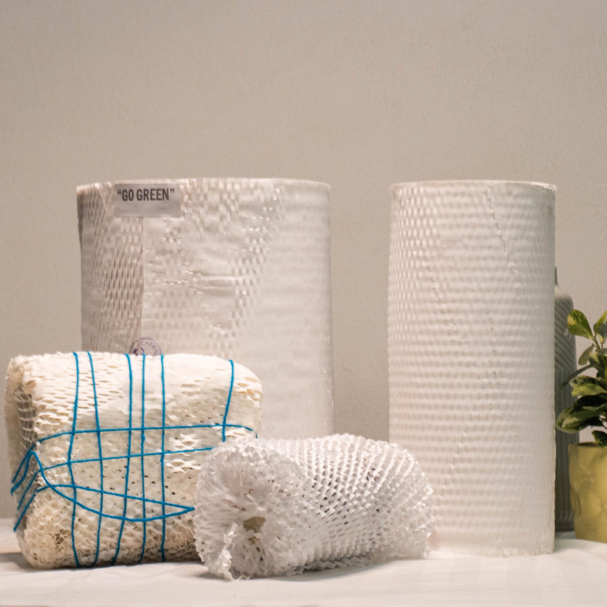 EcoCushion® Paper Bubble Wrap | 100M x 12" Roll | White | Ecofriendly bubble wrap | Expandable upto 150M | Honeycomb design 1