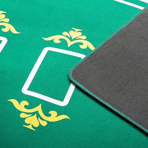 Miniatura 6 de Texas Holdem Juego de alfombrillas de póquer cubierta de neopreno para mesa de póquer, 72 x 36 pulgadas