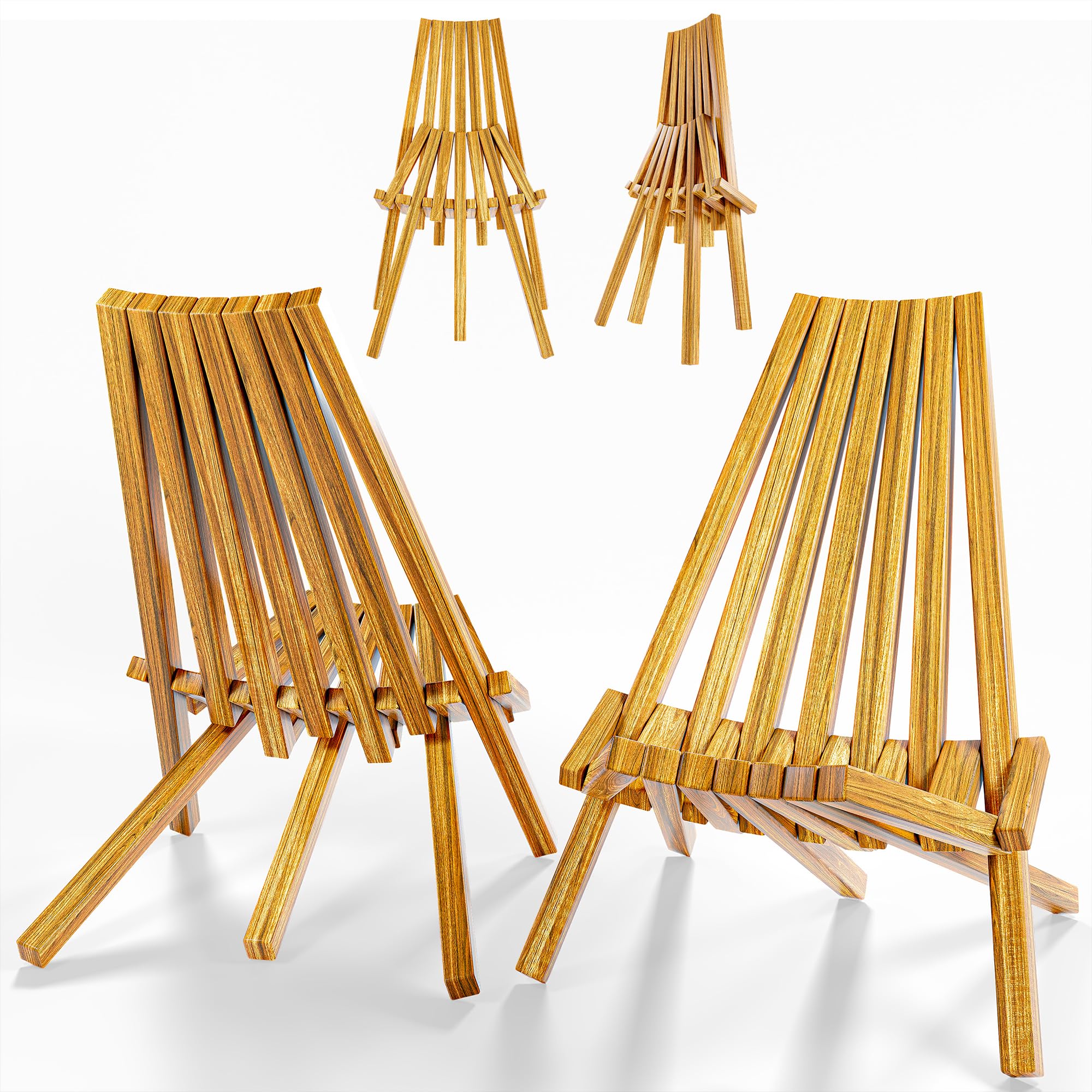 Amazon.com: Melino 2PCS Acacia Wooden Folding Chair for Outdoor