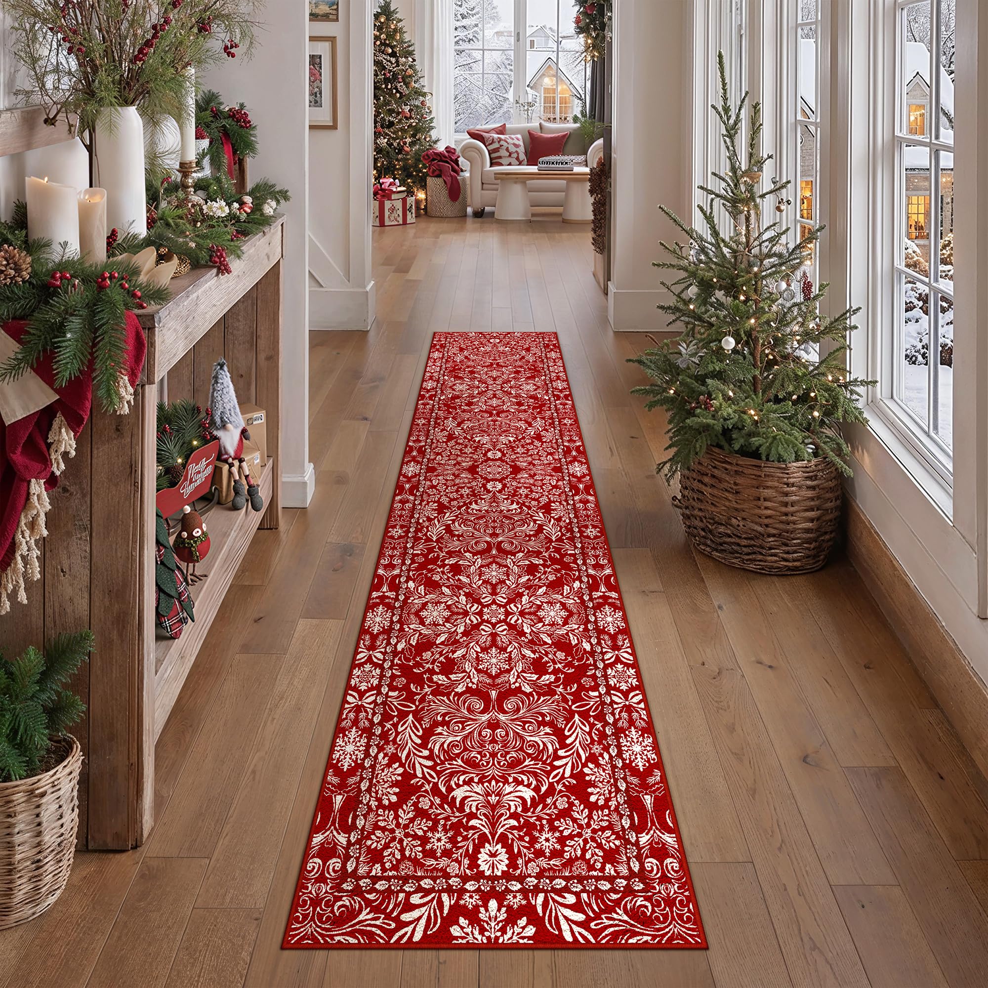 Christmas Area Rug - Red & Festive -25