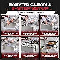 Vista 6 de Chef Master Cubierta para Estufa de Butano - Acero Inoxidable Premium de Ajuste Universal - Cualquier Estufa de Campamento de Tamaño Estándar