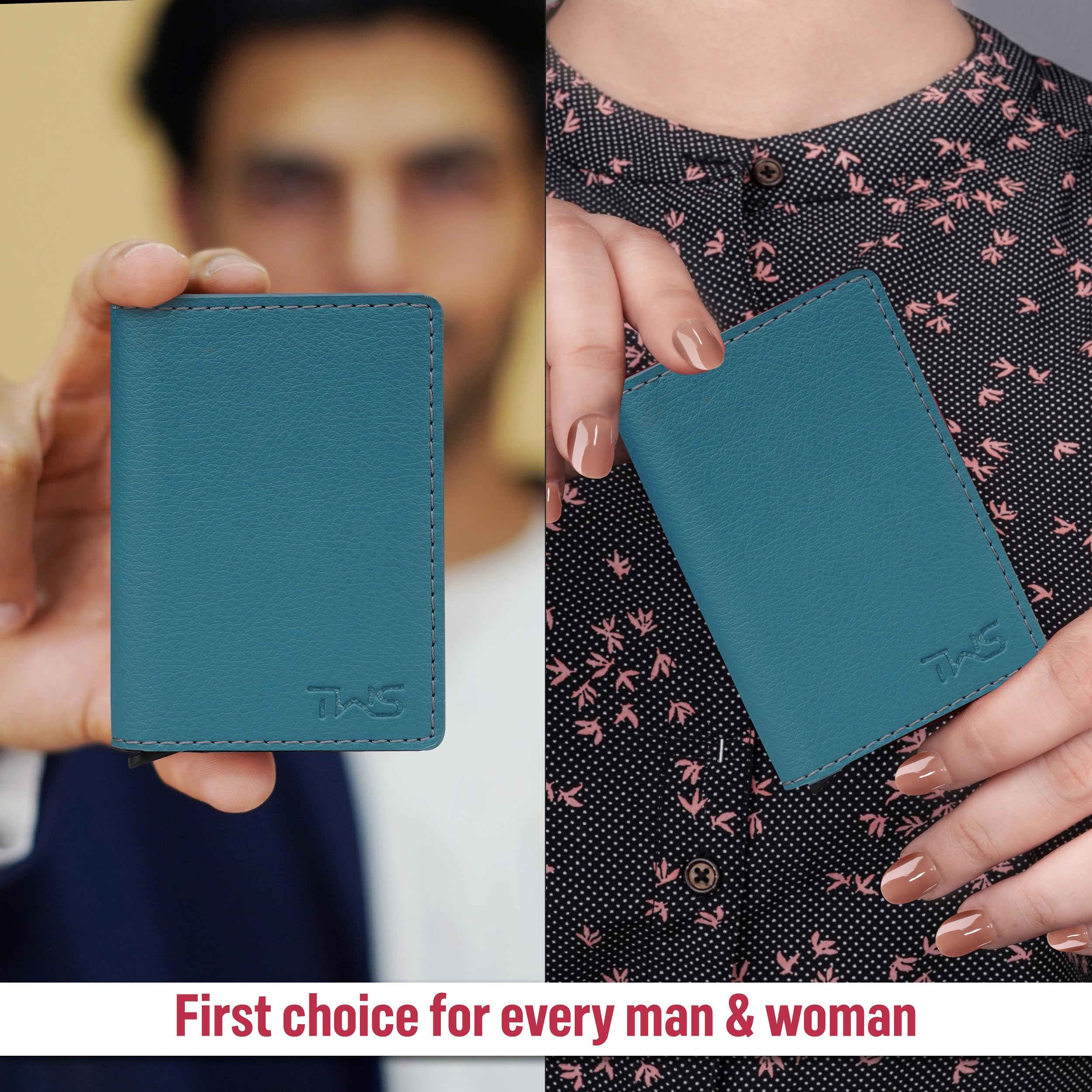 The Wallet Store Vivid Vault RFID Protected Metal Cardholder - Blue