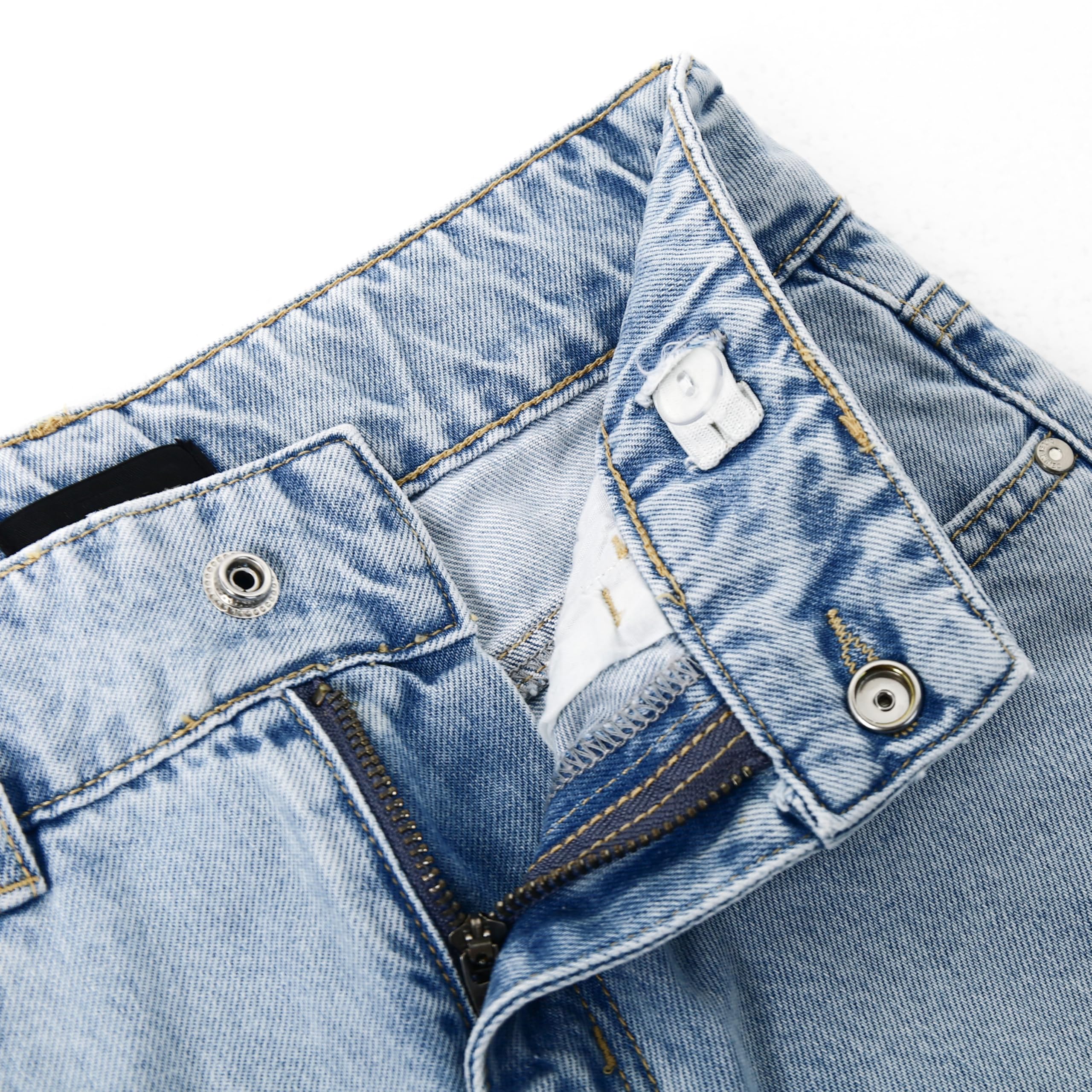 KIDSCOOL SPACE Jeans Svasati per Ragazze, Pantaloni in Denim Morbido Strappati a Gamba Larga da Bambina