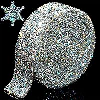 Vista 16 de Locacrystal Cinta Brillante de Diamantes de Imitación Autoadhesiva Termoadhesiva de Resina de Cristal Diamante, Rollo Envolvente de Calcomanías DIY