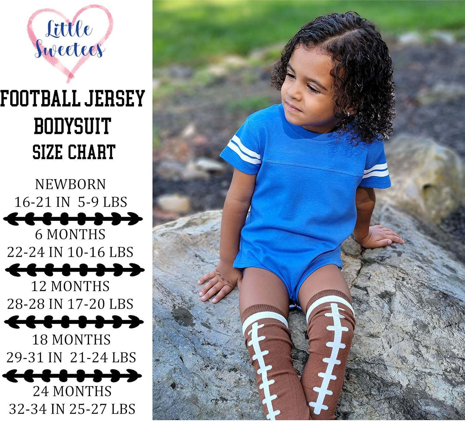 Boys 6 Month Half Birthday Football Bodysuit Outfit Set Leg Warmers