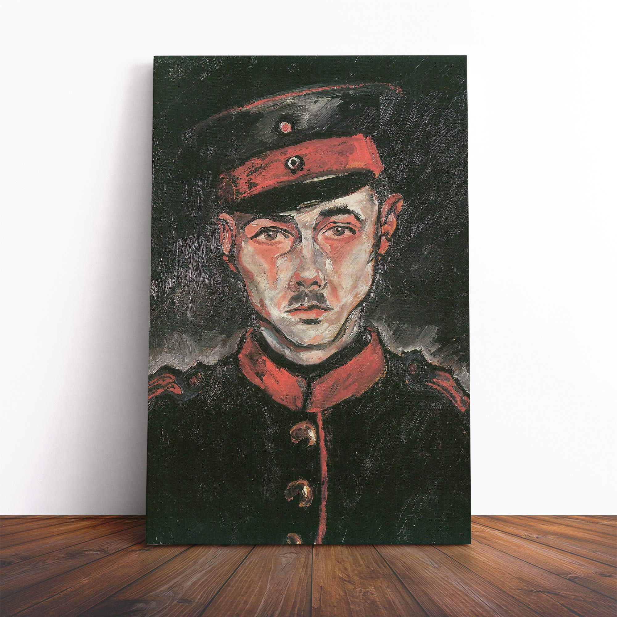 Walter Gramatte Self Portrait as a Soldier Canvas Print | Gallery Wrapped 30mm Frame Wall Art | 30x20 inches | Ready to Hang | Modern People Picture | Living Room Bedroom Lounge Office