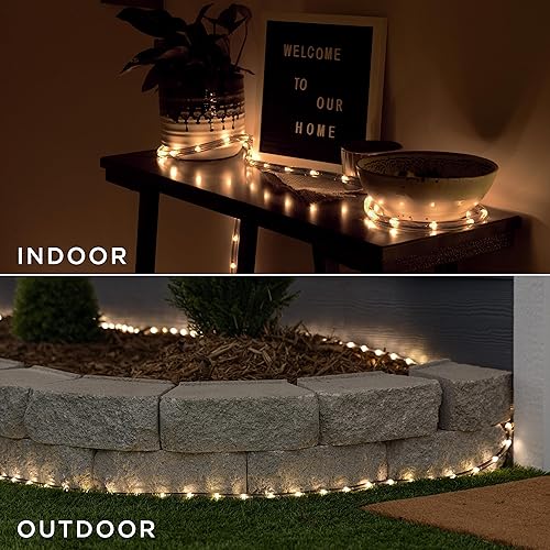 Miniatura 4 de UltraPro Luces de cuerda de escape, blanco cálido, 3000 K, negro, 16 pies, LED, fácil instalación, cuerda de luces para exteriores, interiores,