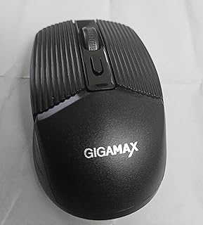 ماوس لاسلكي قابل لإعادة الشحن، جهاز استقبال USB + نوع C 2.4GHz، نقرة صامتة - تصميم مريح، لون أسود